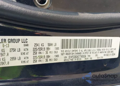 2013 Dodge Journey Sxt из США, поврежденный, VIN 3C4PDDBG0DT705930